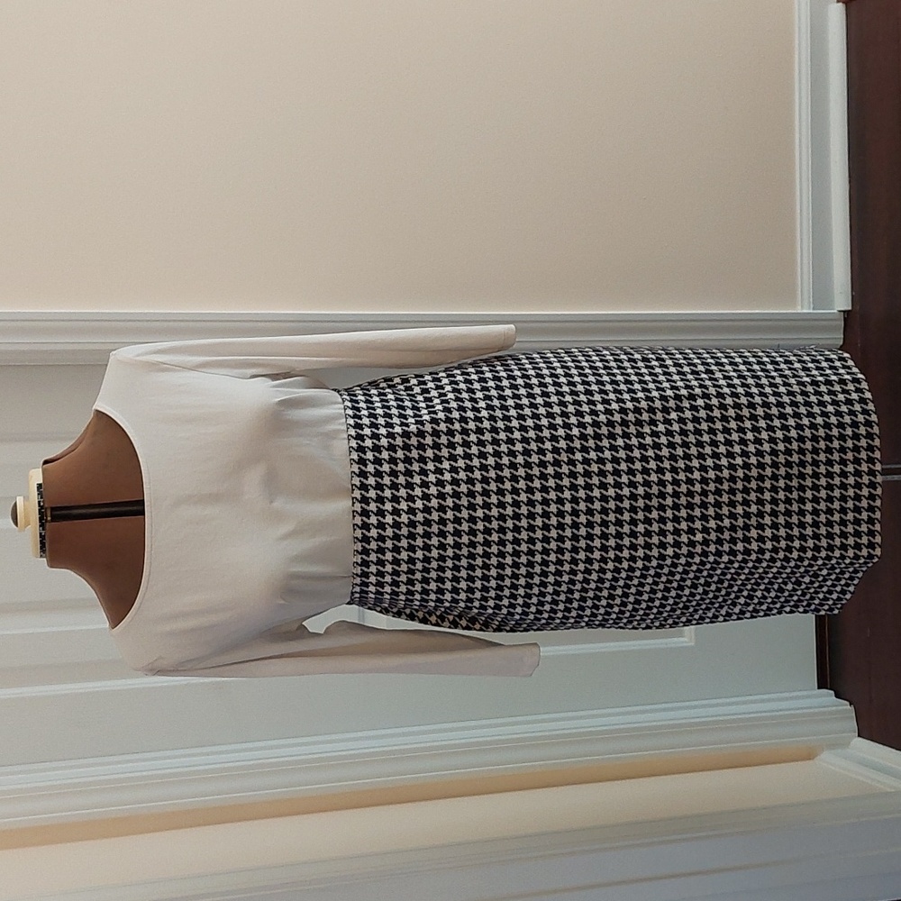 Houndstooth cotton skirt